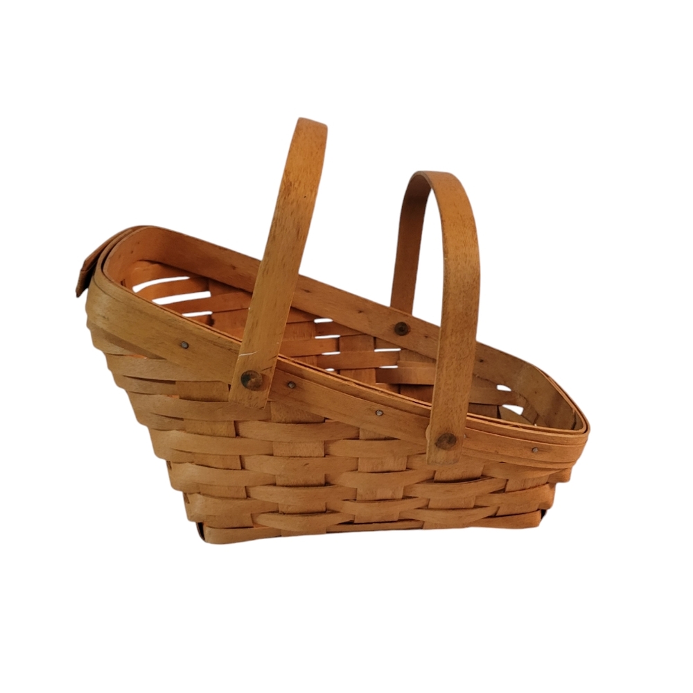 Longaberger Wedge Gathering Basket 1991